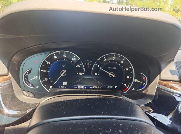 WBAJA5C58KWA58184 2019 BMW 5 SERIES Black Widok zestawu wskaźników