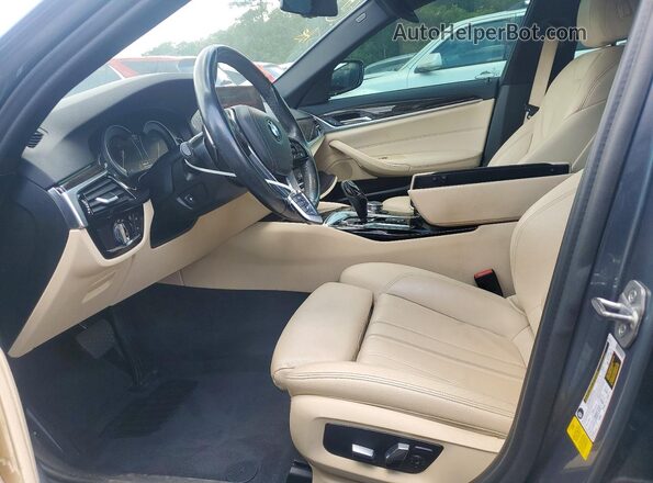 WBAJA5C58KWW14300 2019 BMW 5 SERIES Blue Vista interior delantera