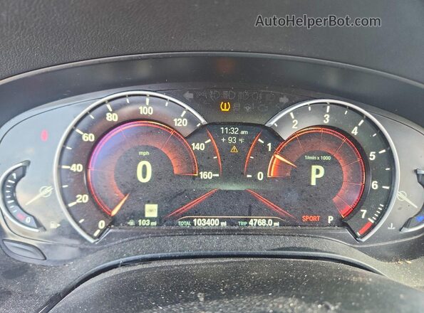 WBAJA5C59KWW20431 2019 BMW 5 SERIES Silver Instrument cluster view