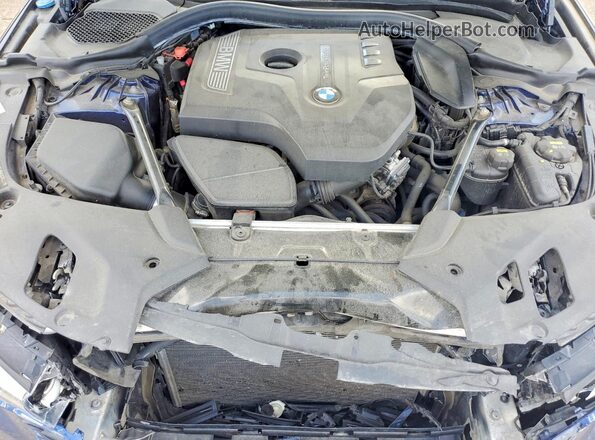 WBAJA7C39HG905031 2017 BMW 5 SERIES Blue Вид задньої частини салону