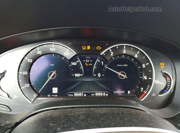 WBAJA7C53JWC76706 2018 BMW 5 SERIES Белый Вид щитка приборов