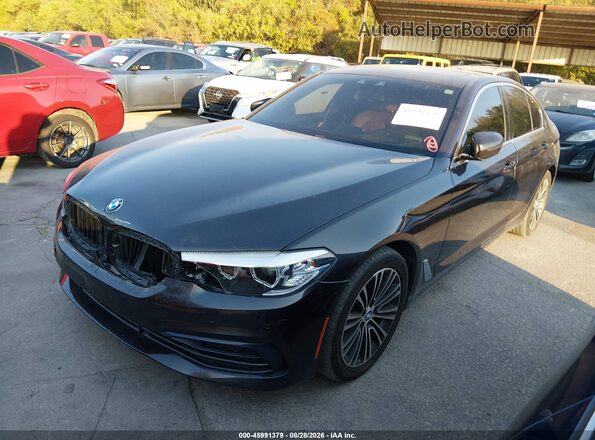 WBAJA7C54KWW23314 2019 BMW 5 SERIES Черный Передняя левая четверть