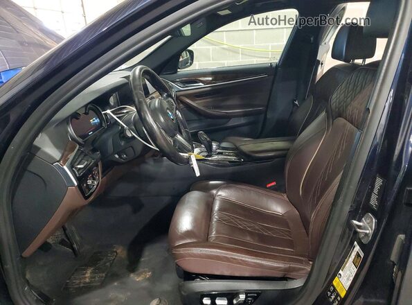 WBAJA7C57JG907299 2018 BMW 5 SERIES Blue Front interior view