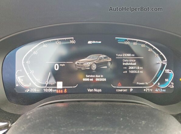 WBAJA9C03LCD41087 2020 BMW 5 SERIES Black Սարքավորումների վահանակի տեսք