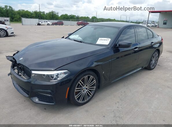 WBAJA9C50JG622827 2018 BMW 5 SERIES Black Առջևի ձախ երեք քառորդ տեսարան