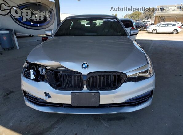 WBAJA9C51KB254768 2019 BMW 5 SERIES Silver Front view