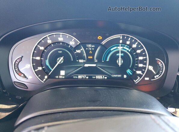 WBAJA9C51KB254768 2019 BMW 5 SERIES Silver Instrument cluster view