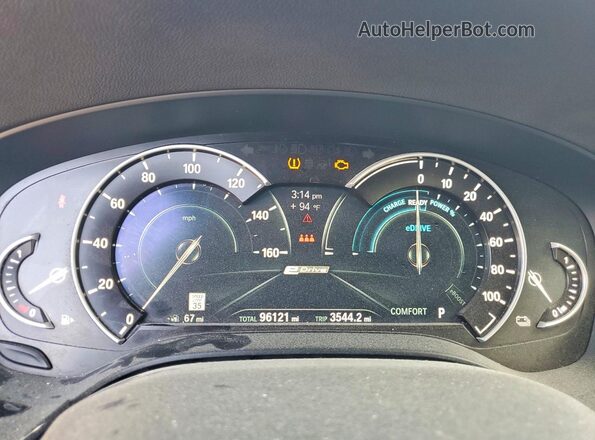 WBAJA9C51KB399390 2019 BMW 5 SERIES White Widok zestawu wskaźników