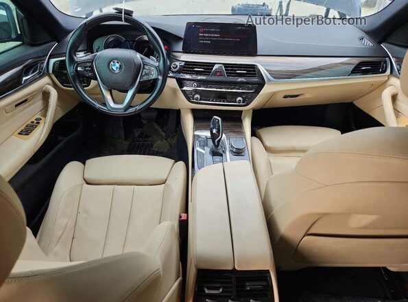 WBAJA9C57JB033206 2018 BMW 5 SERIES Blue წინა პანელის ხედი