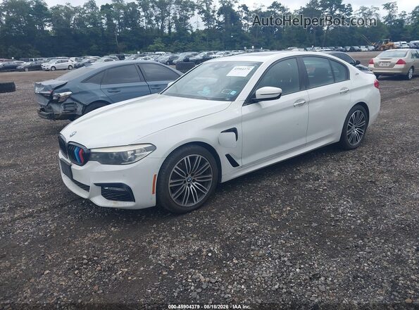 WBAJB1C51JB084103 2018 BMW 5 SERIES White Առջևի ձախ երեք քառորդ տեսարան