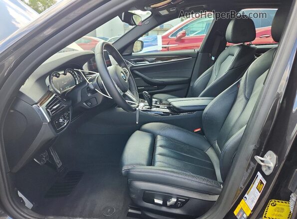 WBAJB1C58JB374872 2018 BMW 5 SERIES Серый Вид салона спереди