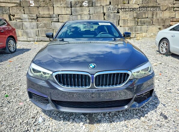 WBAJB1C58JB374872 2018 BMW 5 SERIES Серый Вид спереди