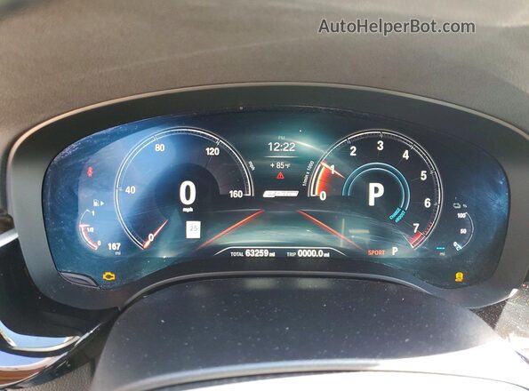 WBAJB1C5XKB376804 2019 BMW 5 SERIES White Widok zestawu wskaźników
