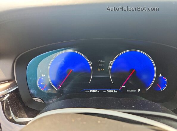 WBAJB9C52KB287713 2019 BMW M5 Gray Widok zestawu wskaźników