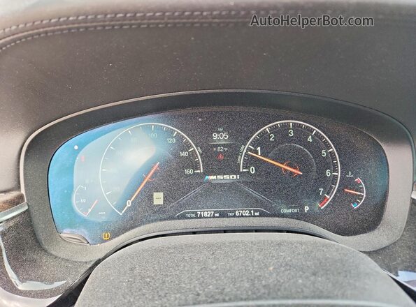 WBAJB9C52KB289039 2019 BMW M5 White Вид щитка приладів