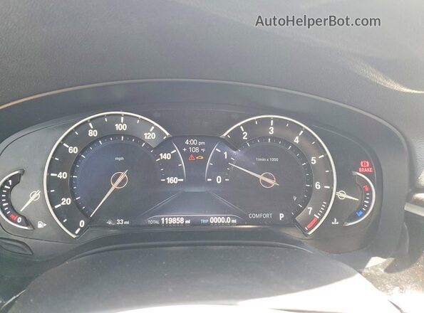 WBAJE5C31HG914931 2017 BMW 5 SERIES White Instrument cluster view