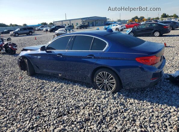 WBAJE5C51KWW15860 2019 BMW 5 SERIES Синий Задняя левая четверть