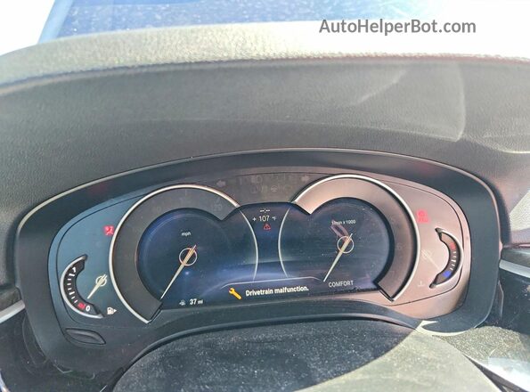 WBAJE5C51KWW15860 2019 BMW 5 SERIES Синий Вид щитка приборов