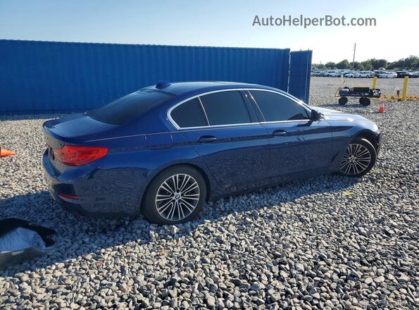 WBAJE5C51KWW15860 2019 BMW 5 SERIES Синий Задняя правая четверть