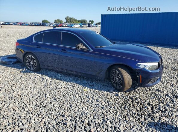 WBAJE5C51KWW15860 2019 BMW 5 SERIES Синий Передняя правая четверть
