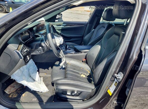 WBAJE5C52KWE66457 2019 BMW 5 SERIES Black Front interior view