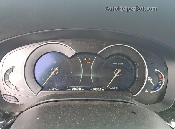 WBAJE5C52KWE66457 2019 BMW 5 SERIES Black Instrument cluster view