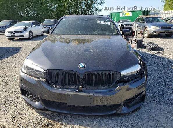 WBAJE5C58JWA97487 2018 BMW 5 SERIES Black Front view