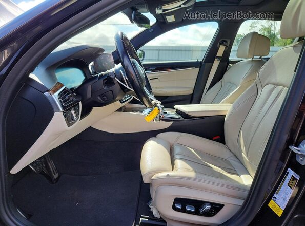 WBAJE5C58KWA98723 2019 BMW 5 SERIES Black Вид салону спереду