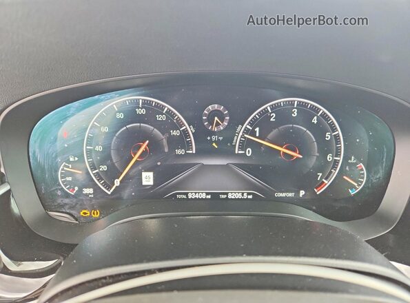 WBAJE5C58KWW20750 2019 BMW 5 SERIES Charcoal Instrument cluster view