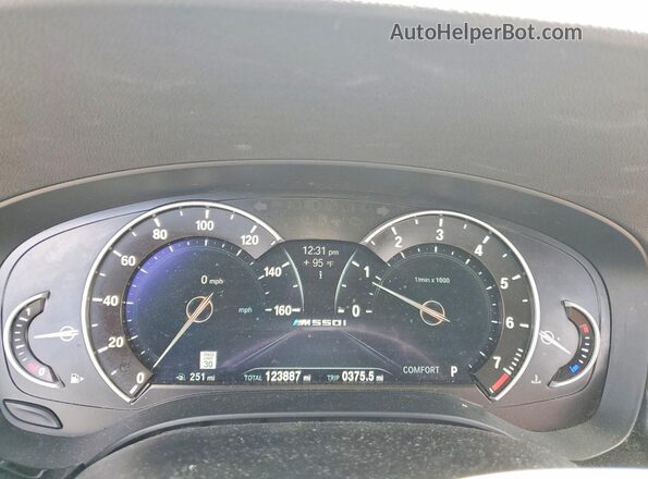 WBAJE5C59KWW11734 2019 BMW 5 SERIES White Vista del cuadro de instrumentos