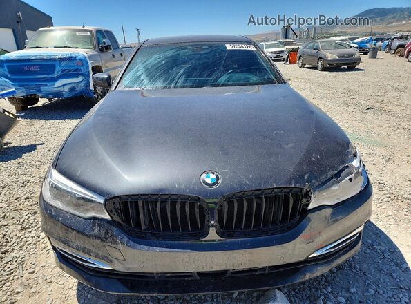 WBAJE7C33HG479504 2017 BMW 5 SERIES Charcoal წინა ხედი