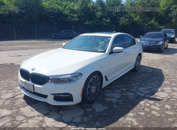 WBAJE7C3XHG887627 2017 BMW 5 SERIES White წინა მარცხენა ხედი სამი მეოთხედიდან