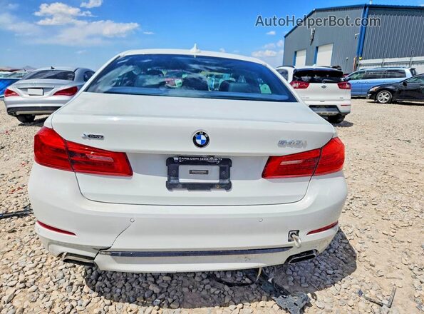 WBAJE7C52JWD49665 2018 BMW 5 SERIES White Widok z tyłu
