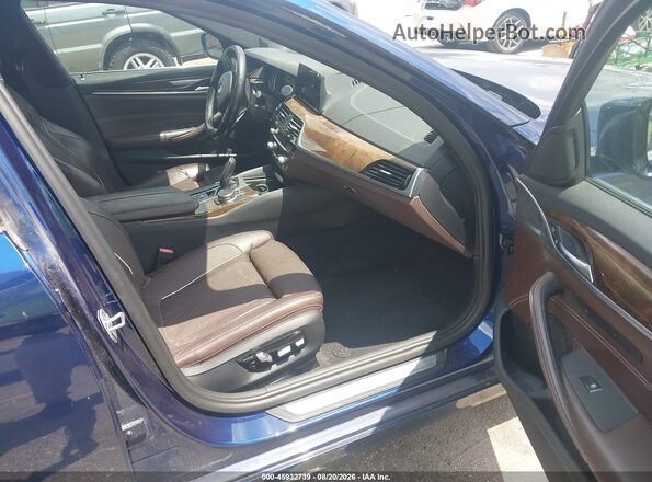 WBAJE7C55JG891379 2018 BMW 5 SERIES Blue Սալոնի դիմացի տեսք