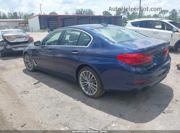 WBAJE7C55JG891379 2018 BMW 5 SERIES Blue Հետևի ձախ