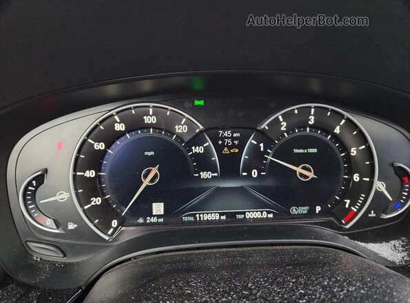 WBAJE7C55JG892225 2018 BMW 5 SERIES Black Instrument cluster view