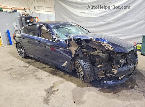 WBAJE7C59KWW05296 2019 BMW 5 SERIES Blue Передня права чверть