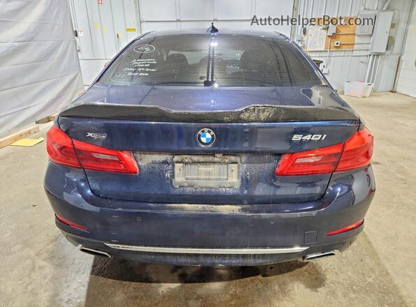 WBAJE7C59KWW05296 2019 BMW 5 SERIES Blue Вид ззаду