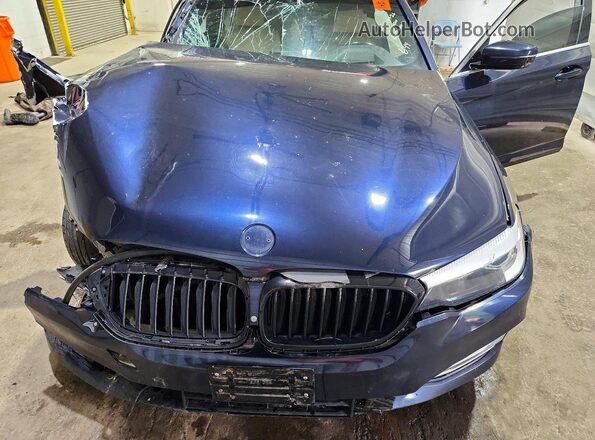 WBAJE7C59KWW05296 2019 BMW 5 SERIES Blue Вид задньої частини салону