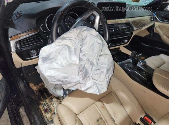 WBAJE7C59KWW05296 2019 BMW 5 SERIES Blue Вид панелі приладів