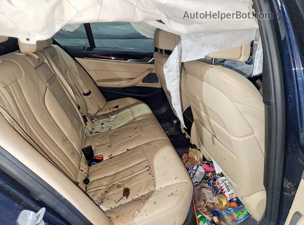 WBAJE7C59KWW05296 2019 BMW 5 SERIES Blue Вид задніх сидінь