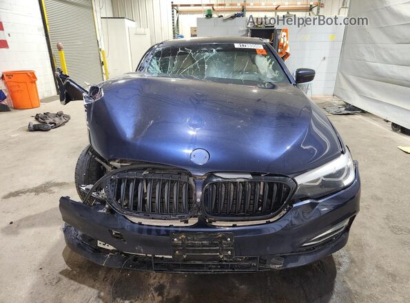 WBAJE7C59KWW05296 2019 BMW 5 SERIES Blue Панорамний вид салону 360°
