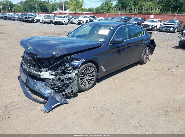 WBAJE7C5XKWW10099 2019 BMW 5 SERIES Dark Blue წინა მარცხენა ხედი სამი მეოთხედიდან