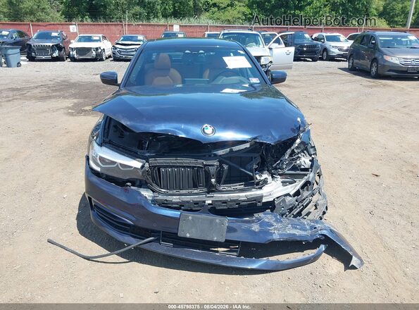 WBAJE7C5XKWW10099 2019 BMW 5 SERIES Dark Blue ხელსაწყოთა პანელის ხედი
