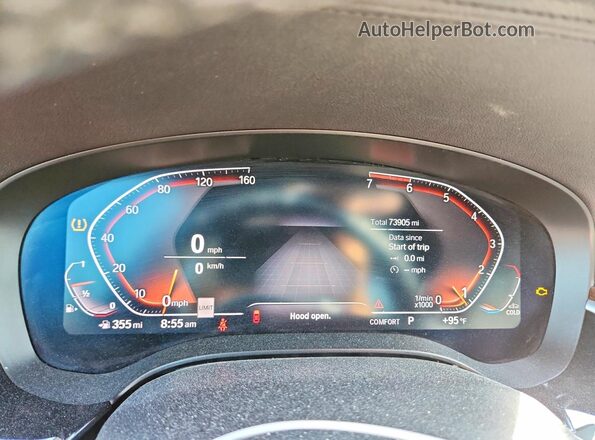 WBAJR3C00LCD31087 2020 BMW 5 SERIES Черный Вид щитка приборов