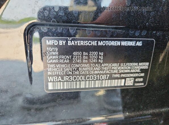 WBAJR3C00LCD31087 2020 BMW 5 SERIES Черный Вид подкапотного пространства