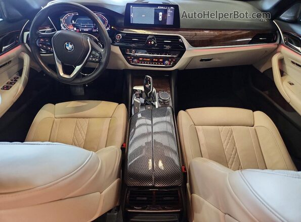 WBAJR3C00LWW54938 2020 BMW 5 SERIES Gray წინა პანელის ხედი