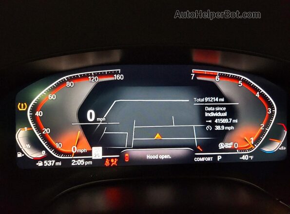 WBAJR3C00LWW54938 2020 BMW 5 SERIES Gray ხელსაწყოთა პანელის ხედი