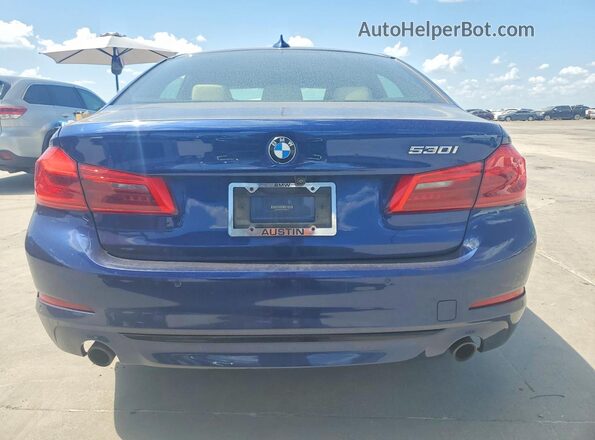 WBAJR3C00LWW68175 2020 BMW 5 SERIES Blue უკანა ხედი