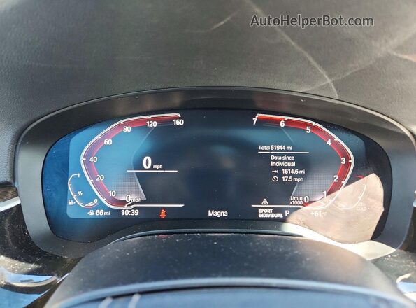 WBAJR3C09LWW79076 2020 BMW 5 SERIES Black Instrument cluster view